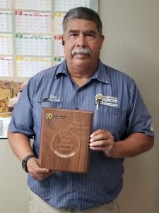 Efren Trejo-Garcia with his 4 Year Safe Driving plaque.